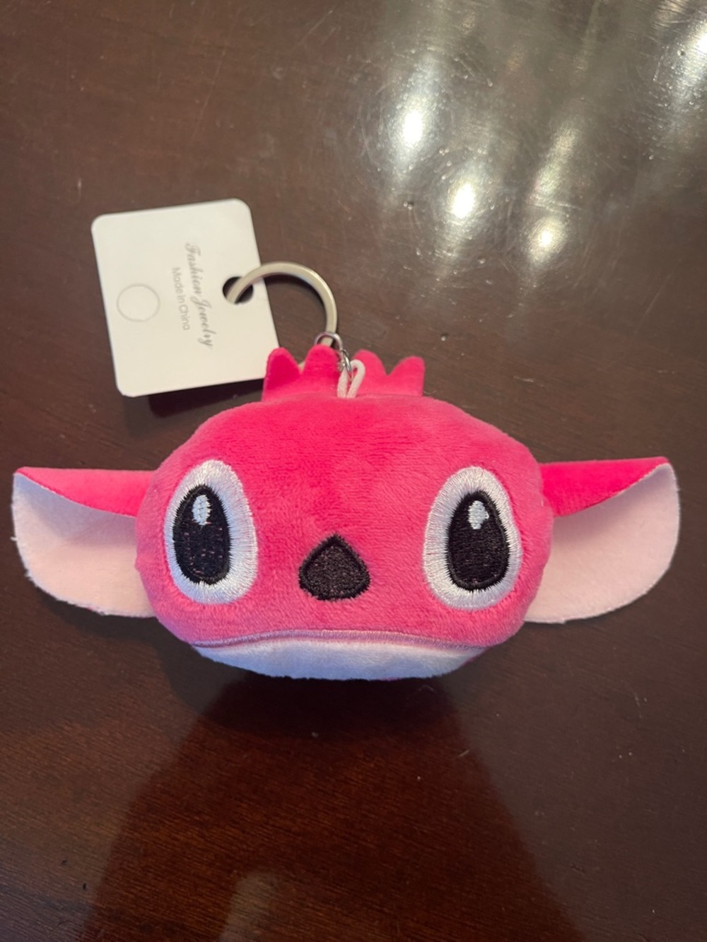 Disney Stitch Angel Plush Pink Character Keychain bag backpack charm purse nwt